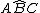 latex: A\hat{B}C